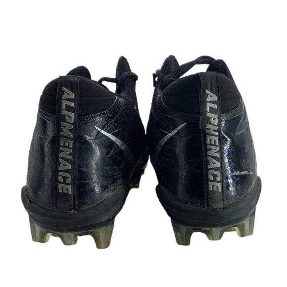 Nike Alpha Menace Pro Mid Football Cleats Shoes Men 12 Black Silver Athletic - Picture 3 of 6